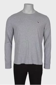 Men's sweater with chest patch