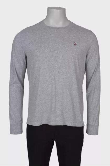 Men's sweater with chest patch