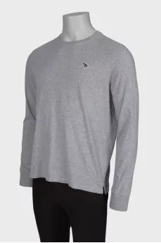 Men's sweater with chest patch