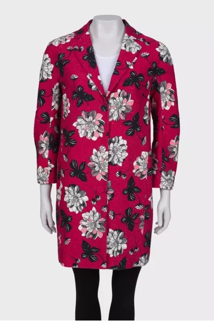 Pink floral coat