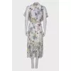 Maxi dress with print and belt