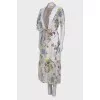 Maxi dress with print and belt