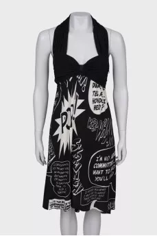 Comic print dress