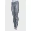 Blue leather trousers