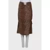 Leopard skirt with drawstring