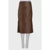 Leopard skirt with drawstring