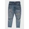 Ripped and distressed effect jeans