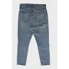 Ripped and distressed effect jeans