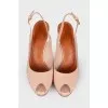 Patent leather heeled sandals