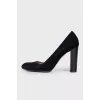 Suede black shoes