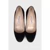 Suede black shoes