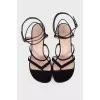 Suede stiletto sandals