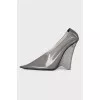 Gray silicone shoes
