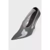 Gray silicone shoes