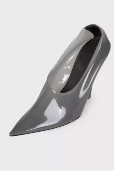 Gray silicone shoes