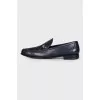 Leather embossed men's shoes