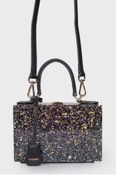 Plastic bag with glitter