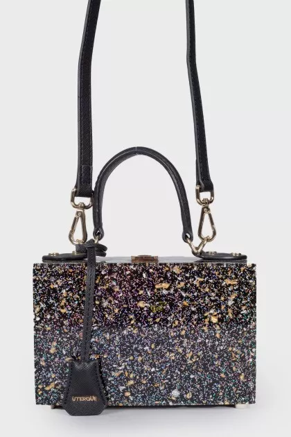 Plastic bag with glitter