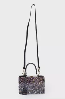 Plastic bag with glitter