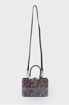 Plastic bag with glitter