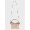 Leather bag with a thin strap