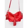 Red bag with tassels