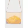 Beige bag with wood application