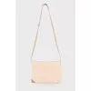 Beige bag with wood application