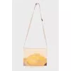 Beige bag with wood application
