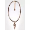 Necklace CHANEL GOLD CC KEY LEATHER CHAIN NECKLACE (RUNWAY 2017)