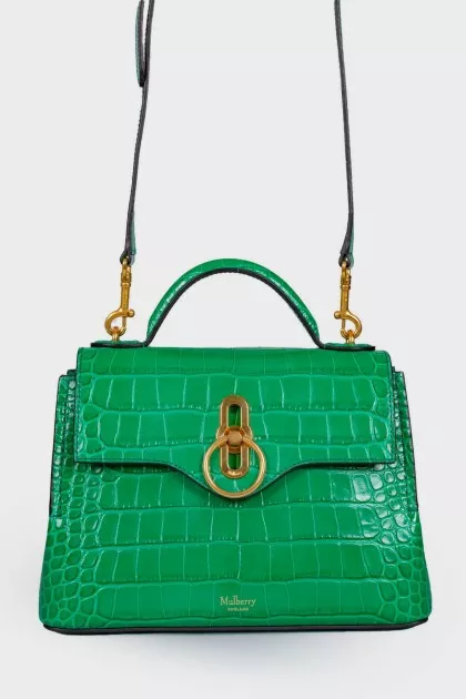 Bag in crocodile-effect leather