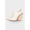 Ankle boots with wooden heels