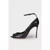 Leather stiletto sandals