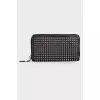 Eyelet leather wallet