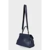 Black and blue leather bag