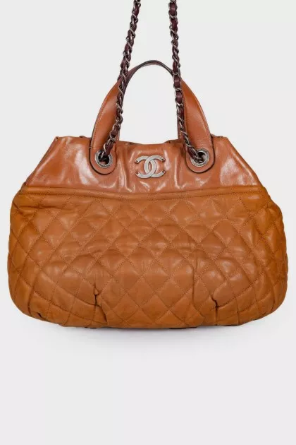 In The Mix Quilted Iridescent Calfskin Leather Bag