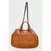 In The Mix Quilted Iridescent Calfskin Leather Bag