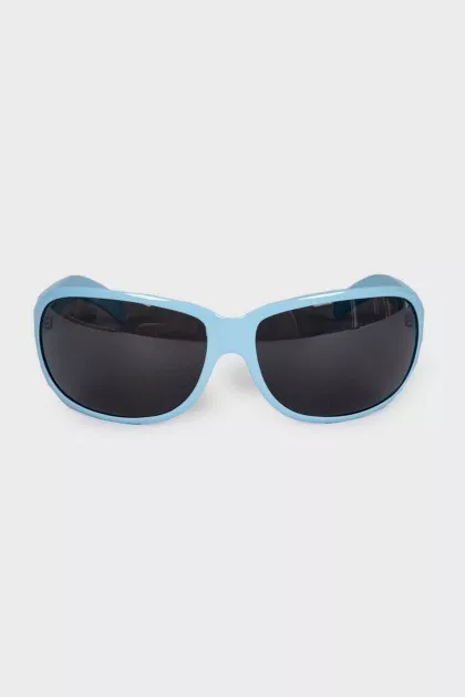 Blue frame sunglasses