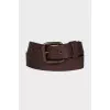 Brown leather belt