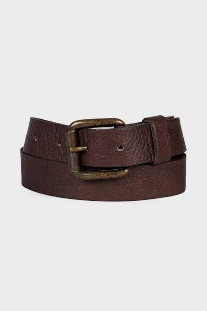 Brown leather belt