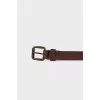 Brown leather belt