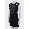 Dress with skull appliqué
