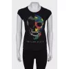 T-shirt with skull appliqué