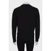 Sweatshirt with mesh and appliqué