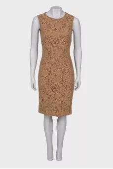 Light brown lace dress