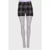 Checked wool shorts