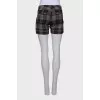 Checked wool shorts