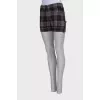 Checked wool shorts