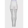 White quilted shorts
