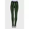 Striped leggings with stirrups